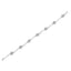 Bracelet de tennis en argent sterling .925 avec cluster de diamants