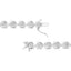 .925 Sterling Silver Miracle Set Diamond "X" Link Bracelet - 7.25"