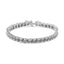 .925 Sterling Silver Diamond Miracle Plate Link Bracelet