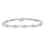 Pulsera de eslabones en forma de ola de diamantes de plata esterlina .925 - 1.48 Cttw