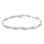 Pulsera de eslabones en forma de ola de diamantes de plata esterlina .925 - 1.48 Cttw