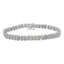 Pulsera de enlace de tenis en plata esterlina .925 con forma de flecha y diamantes - 7.25"