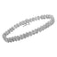 Pulsera de enlace de tenis en plata esterlina .925 con forma de flecha y diamantes - 7.25"