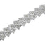 Pulsera de enlace de tenis en plata esterlina .925 con forma de flecha y diamantes - 7.25"
