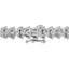 Pulsera de enlace de tenis en plata esterlina .925 con forma de flecha y diamantes - 7.25"