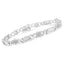 Pulsera de eslabones en X de plata esterlina .925 con diamantes - 1.0 Cttw