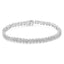 Bracelet de tennis Chevron 2 pierres en argent sterling .925 1,0 Cttw - 7"