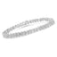 Bracelet de tennis Chevron 2 pierres en argent sterling .925 1,0 Cttw - 7"