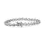 Bracelet en argent sterling .925 avec diamants taille ronde Links of Flame - 7,25"
