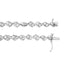 Bracelet en argent sterling .925 avec diamants taille ronde Links of Flame - 7,25"