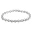 Sterling Silver Diamond Cluster Link Bracelet