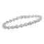 Sterling Silver Diamond Cluster Link Bracelet