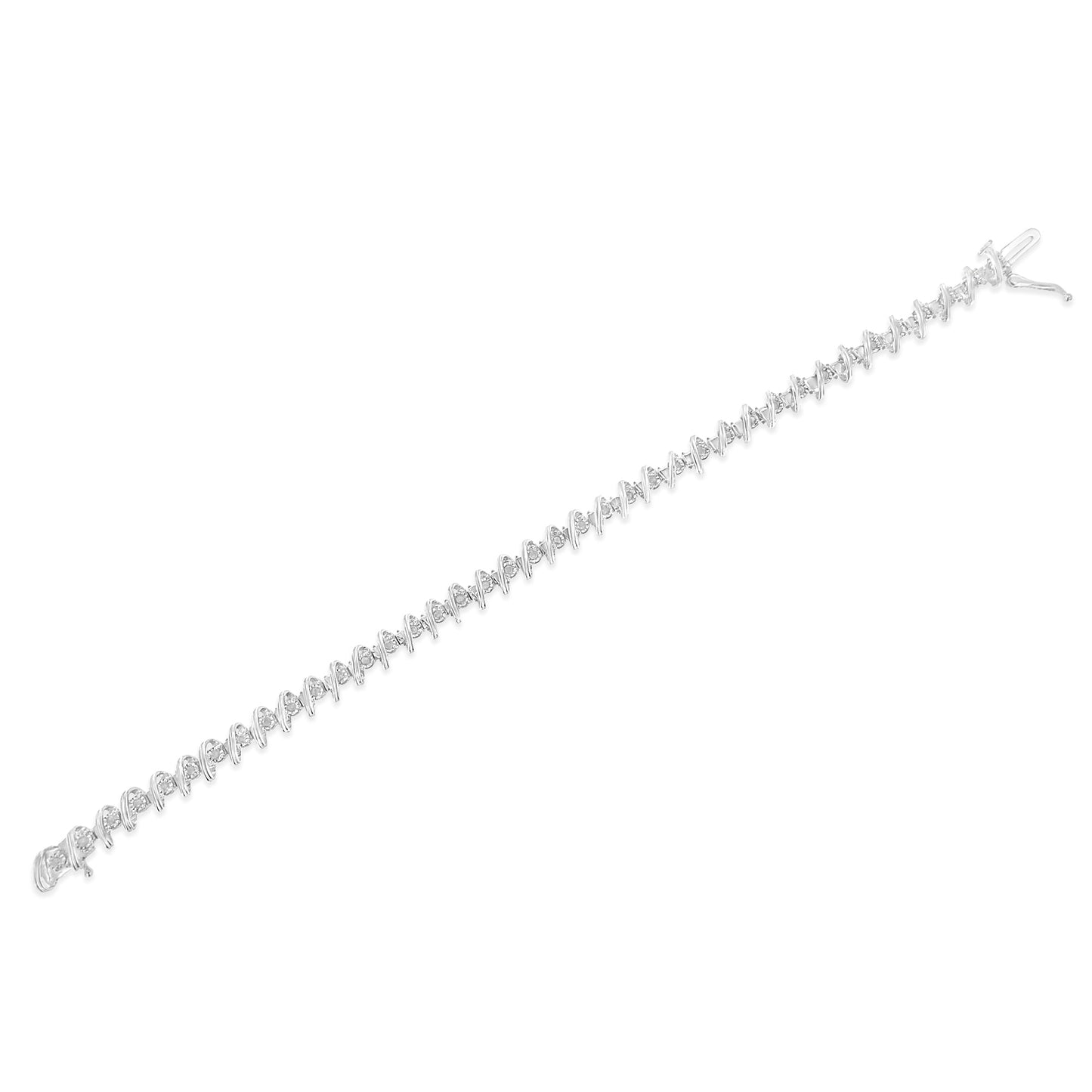 Pulsera de Tenis con Diamantes Miracle-Set de Plata Esterlina .925 de 1/2 Cttw