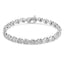 Pulsera de tenis con diamantes en corte redondo "X" de plata esterlina .925 - 7.25"
