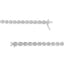 Pulsera de tenis con diamantes en corte redondo "X" de plata esterlina .925 - 7.25"