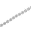 Pulsera de tenis con diamantes en corte redondo "X" de plata esterlina .925 - 7.25"