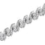 Bracelet en argent sterling .925 avec diamants taille ronde - 7,25"