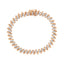 Bracelet de tennis en argent sterling plaqué or rose 14KT avec diamants en S