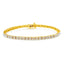 Bracelet en lien en diamant plaqué or jaune 14K - 7,25"