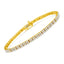 Bracelet en lien en diamant plaqué or jaune 14K - 7,25"