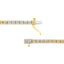 Bracelet en lien en diamant plaqué or jaune 14K - 7,25"