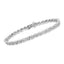 Bracelet en argent sterling 925 avec diamants en spirale - 7,25"