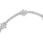 .925 Sterling Silver Diamond Floral Station Tennis Bracelet - 7-1/2"