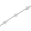 .925 Sterling Silver Diamond Floral Station Tennis Bracelet - 7-1/2"