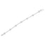 .925 Sterling Silver Diamond Floral Station Tennis Bracelet - 7-1/2"