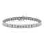 .925 Sterling Silver 2 Cttw Diamond Box Link Bracelet - 7.25"