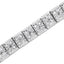 .925 Sterling Silver 2 Cttw Diamond Box Link Bracelet - 7.25"
