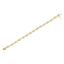 Pulsera de eslabones de plata esterlina chapada en oro amarillo de 10K con diamantes - 7.25"