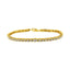 Pulsera de eslabones de plata esterlina chapada en oro amarillo de 10K con diamantes - 7.25"