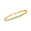 Pulsera de eslabones de plata esterlina chapada en oro amarillo de 10K con diamantes - 7.25"