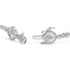 Pulsera de eslabones cuadrados con halo de diamantes de plata esterlina .925 - 7.25"