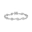 Bracelet en lien en argent sterling 925 en forme de poire avec diamants - 7,5"