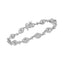 Bracelet en lien en argent sterling 925 en forme de poire avec diamants - 7,5"
