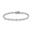 10K White Gold Diamond Floral Cluster Link Bracelet - 4.0 cttw