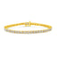 Bracelet de tennis en argent sterling plaqué or jaune 14K avec diamants - 7,25"