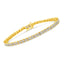 Bracelet de tennis en argent sterling plaqué or jaune 14K avec diamants - 7,25"