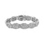.925 Sterling Silver Art Deco Style Diamond Tennis Bracelet - 7.25"