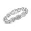 .925 Sterling Silver Art Deco Style Diamond Tennis Bracelet - 7.25"