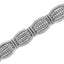.925 Sterling Silver Art Deco Style Diamond Tennis Bracelet - 7.25"