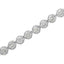 .925 Sterling Silver Diamond Bezel Design Link Bracelet - 7.25"
