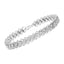 Pulsera de eslabones S de diamantes de doble fila de plata esterlina .925 - Tamaño 7.25