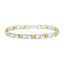 Pulsera de Infinito de Diamantes de Plata Esterlina Bañada en Oro Amarillo de 10k - Tamaño 7.25"