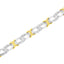 Pulsera de Infinito de Diamantes de Plata Esterlina Bañada en Oro Amarillo de 10k - Tamaño 7.25"