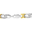 Pulsera de Infinito de Diamantes de Plata Esterlina Bañada en Oro Amarillo de 10k - Tamaño 7.25"