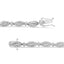 Bracelet en lien en argent sterling .925 avec diamants - 1/2 Cttw, 7,25"