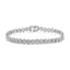 .925 Sterling Silver Diamond Cluster Link Bracelet - Size 7.25"